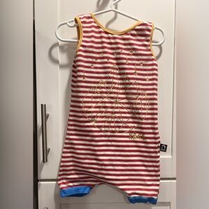 Rags to Raches red and white romper